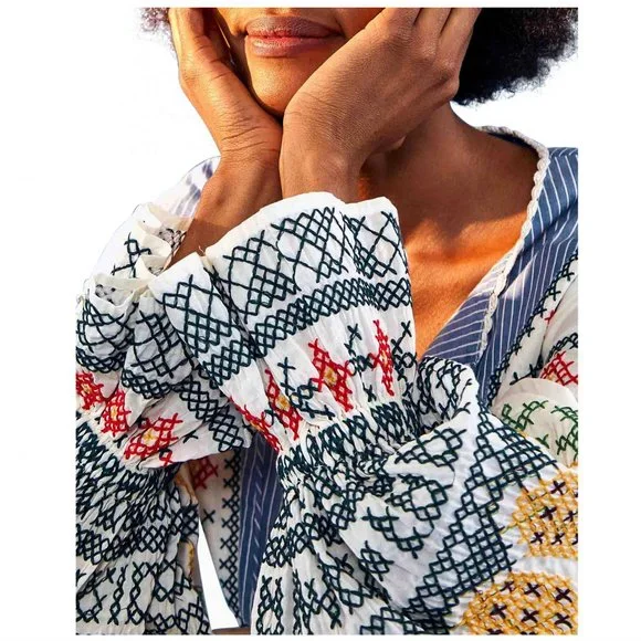 🥭FARM Rio Pineapple Beach Embroidered Maxi Dress - Picture 5 of 12